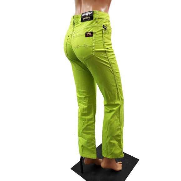 PARASUCO Jeans LIME Green FLARE BOOT leg jeans EXTREME fit 27 - Picture 4 of 8